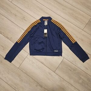 adidas Navy and Orange Women's Sweatshirt